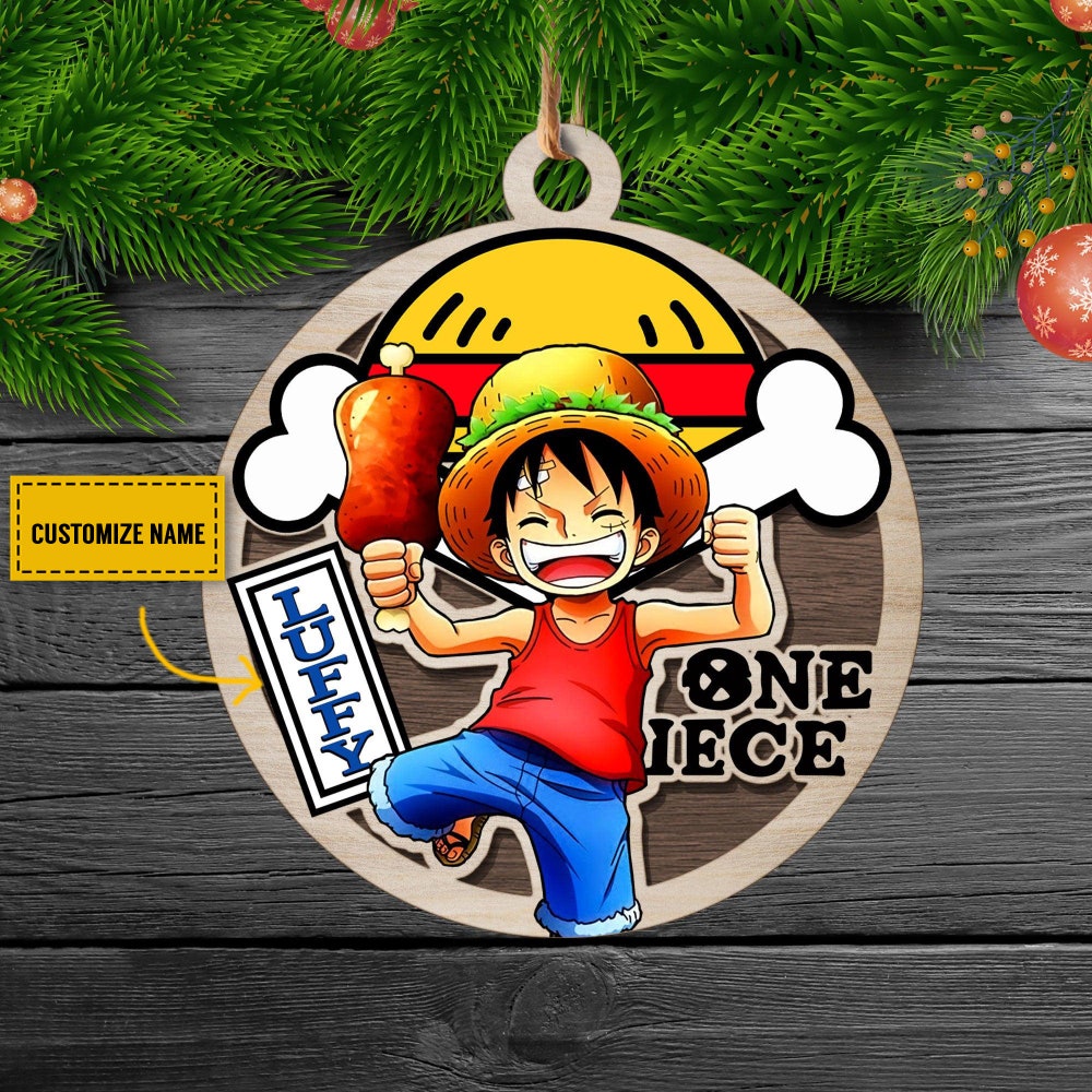 Personalized One Piece Anime Christmas Ornaments